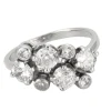 Bague en or gris, diamants