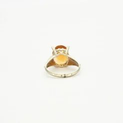 Bague en or gris et citrine