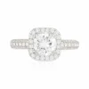 Bague en or gris et diamant 1,27 carat certifié