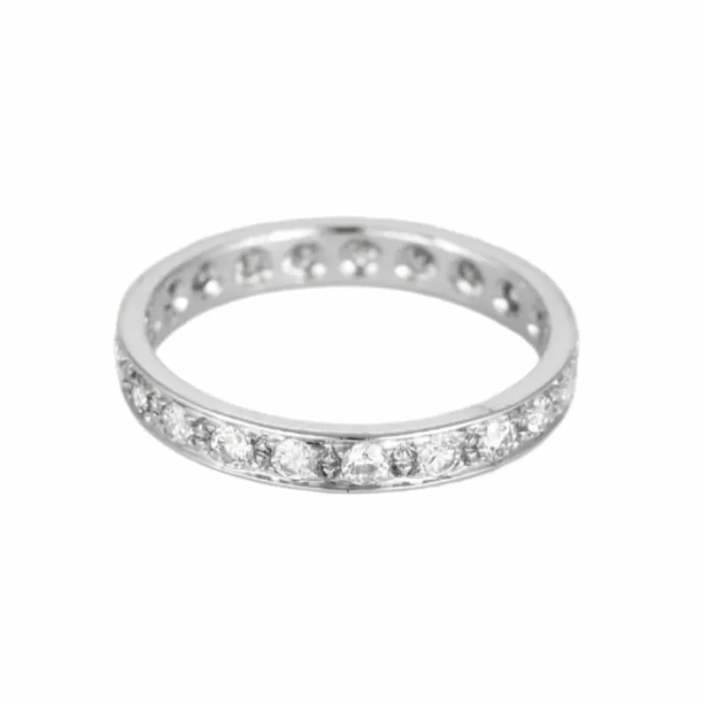 Bague en or gris et Diamants