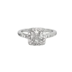 Bague en or gris et diamants