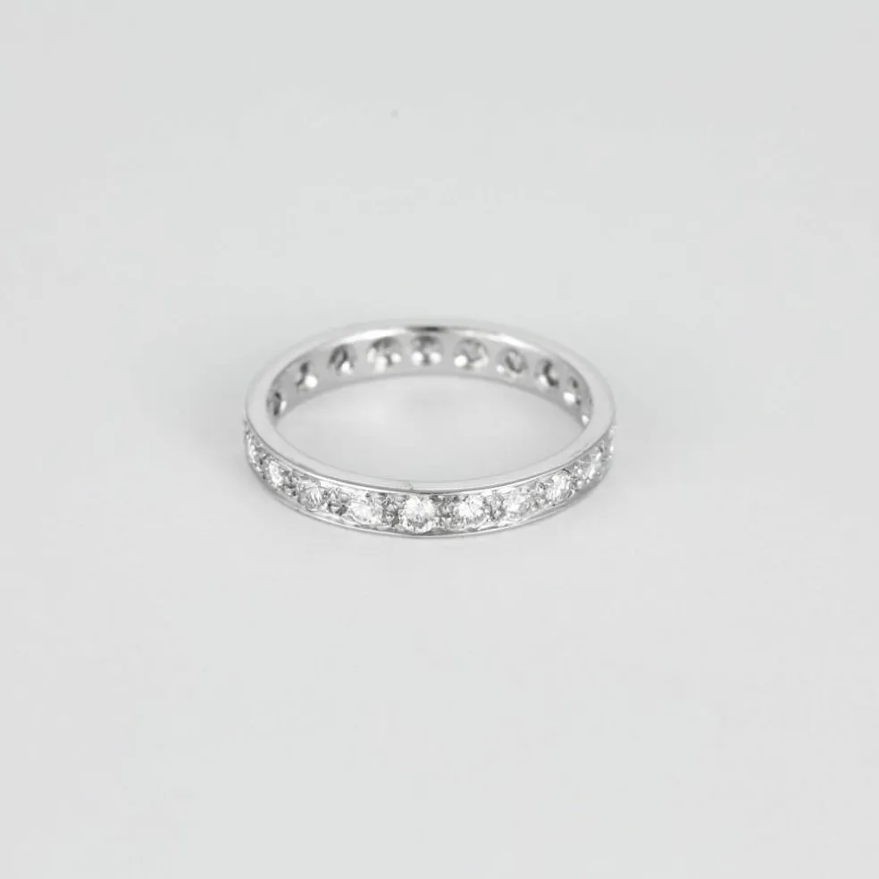 Bague en or gris et Diamants
