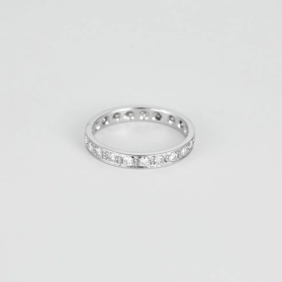 Bague en or gris et Diamants