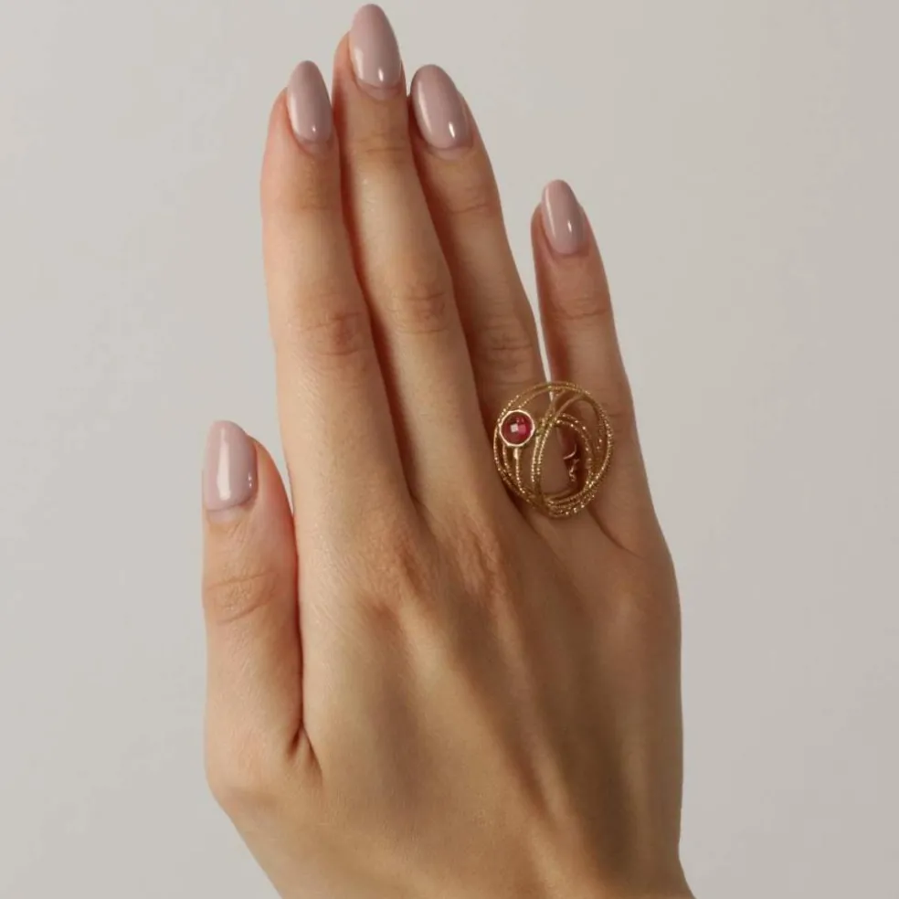 Bague en or HILOS avec tourmaline