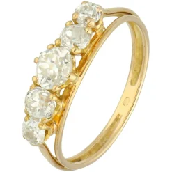 Bague en or jaune 18 carats avec diamants