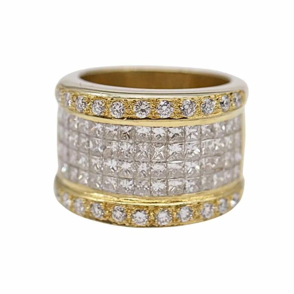 Bague en or jaune 18 carats avec diamants CELION