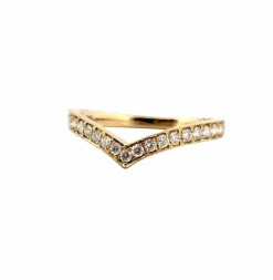 Bague en or jaune 18 carats et diamants