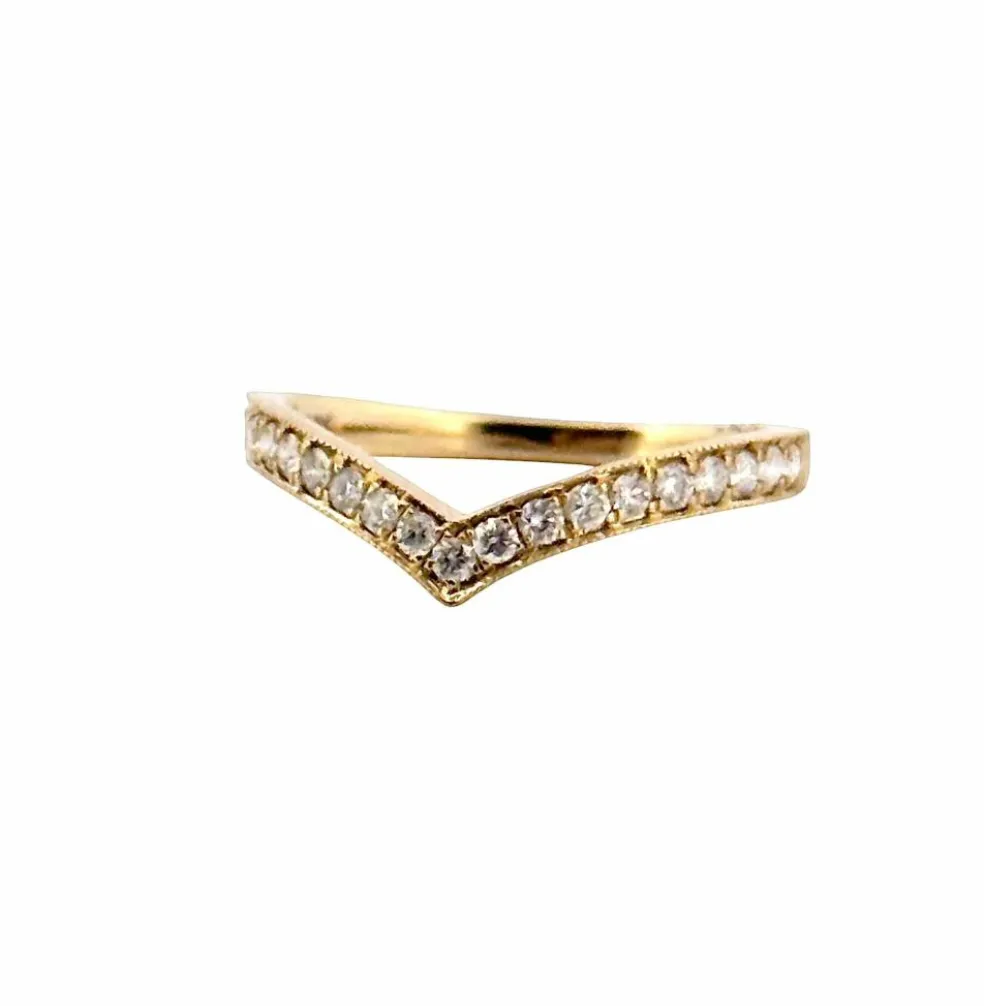 Bague en or jaune 18 carats et diamants