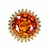 Bague en or jaune 18 carats et citrine Madère
