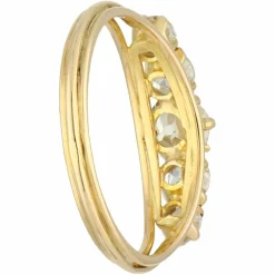 Bague en or jaune 18 carats avec diamants
