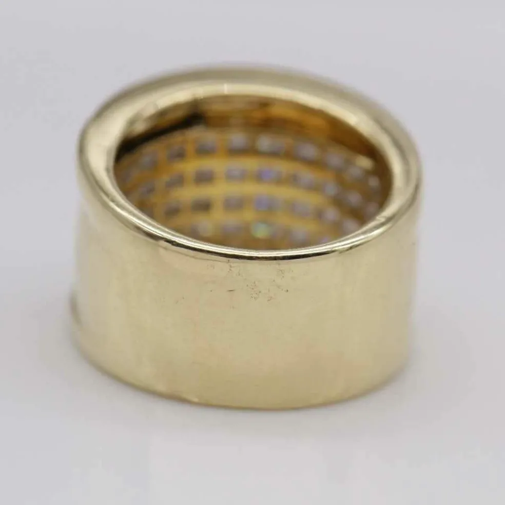 Bague en or jaune 18 carats avec diamants CELION