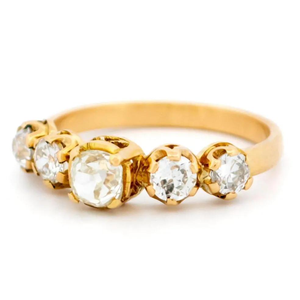 Bague en or jaune 18 carats avec diamants