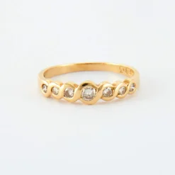 Bague en or jaune & diamants