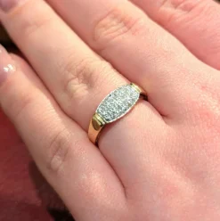 Bague en or jaune 21 diamants