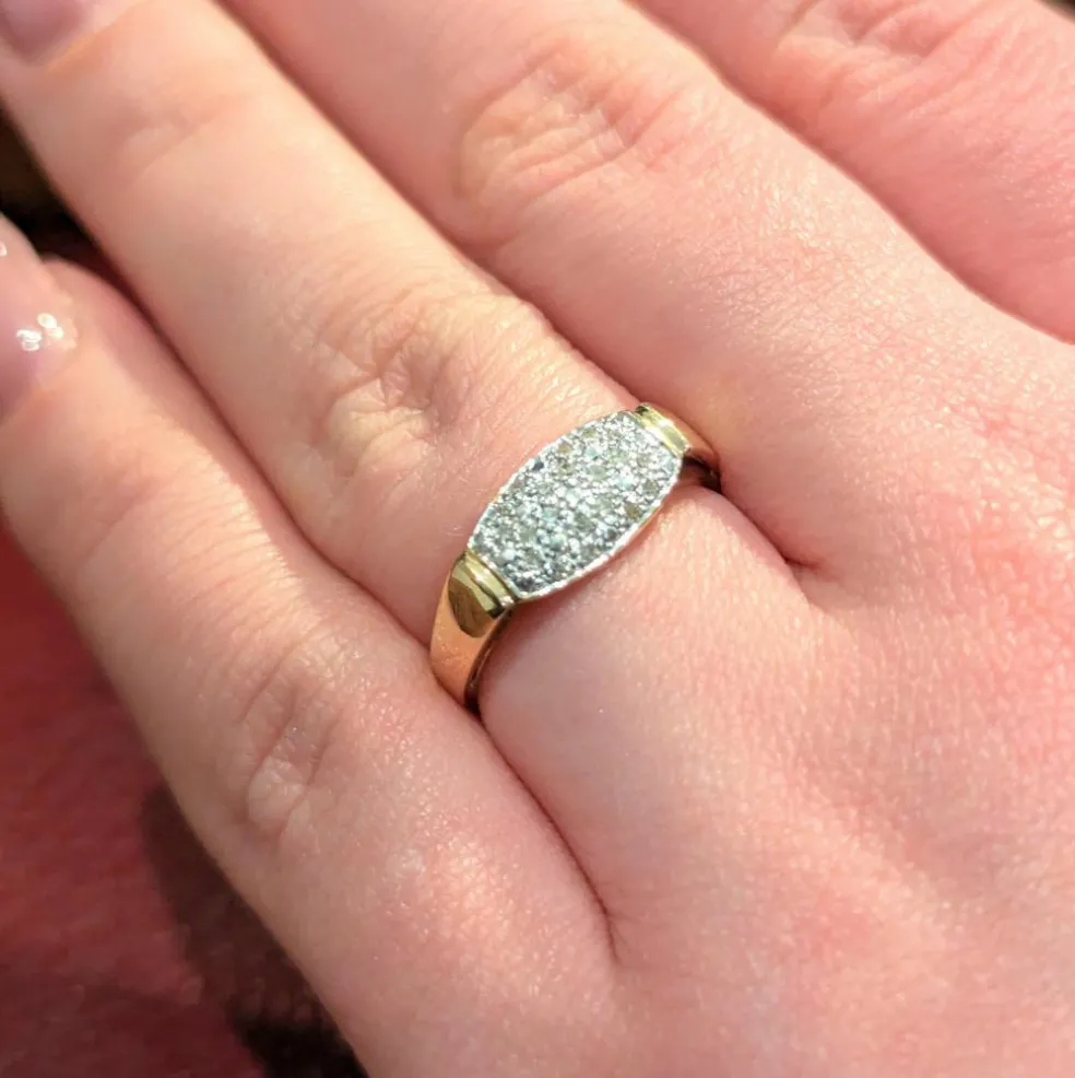 Bague en or jaune 21 diamants