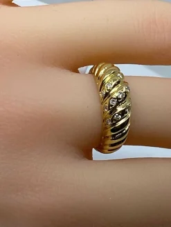Bague en Or jaune & diamants