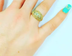 Bague en Or jaune & diamants