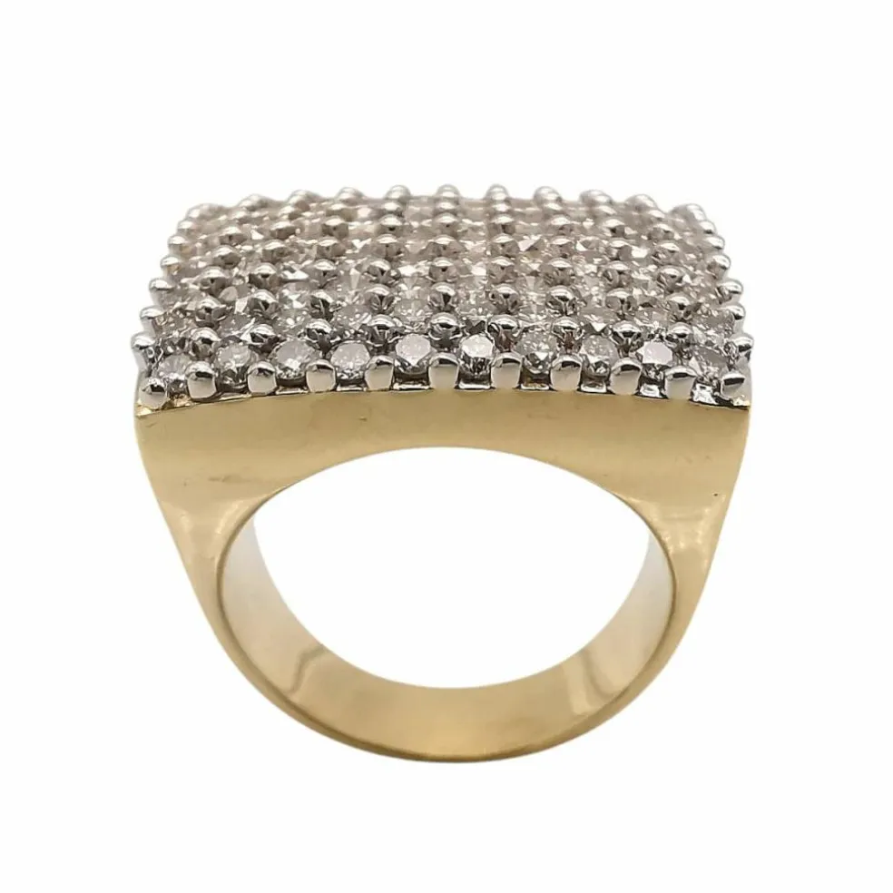 Bague en or jaune & diamants