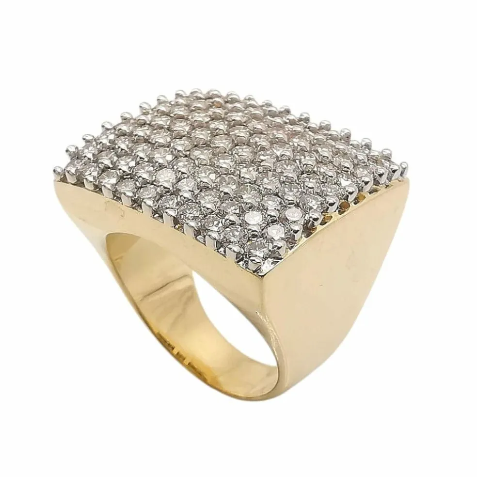 Bague en or jaune & diamants
