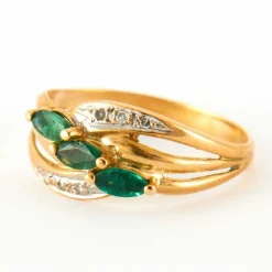 Bague en Or jaune & diamants