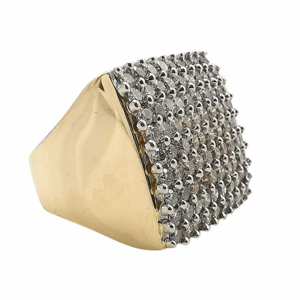 Bague en or jaune & diamants