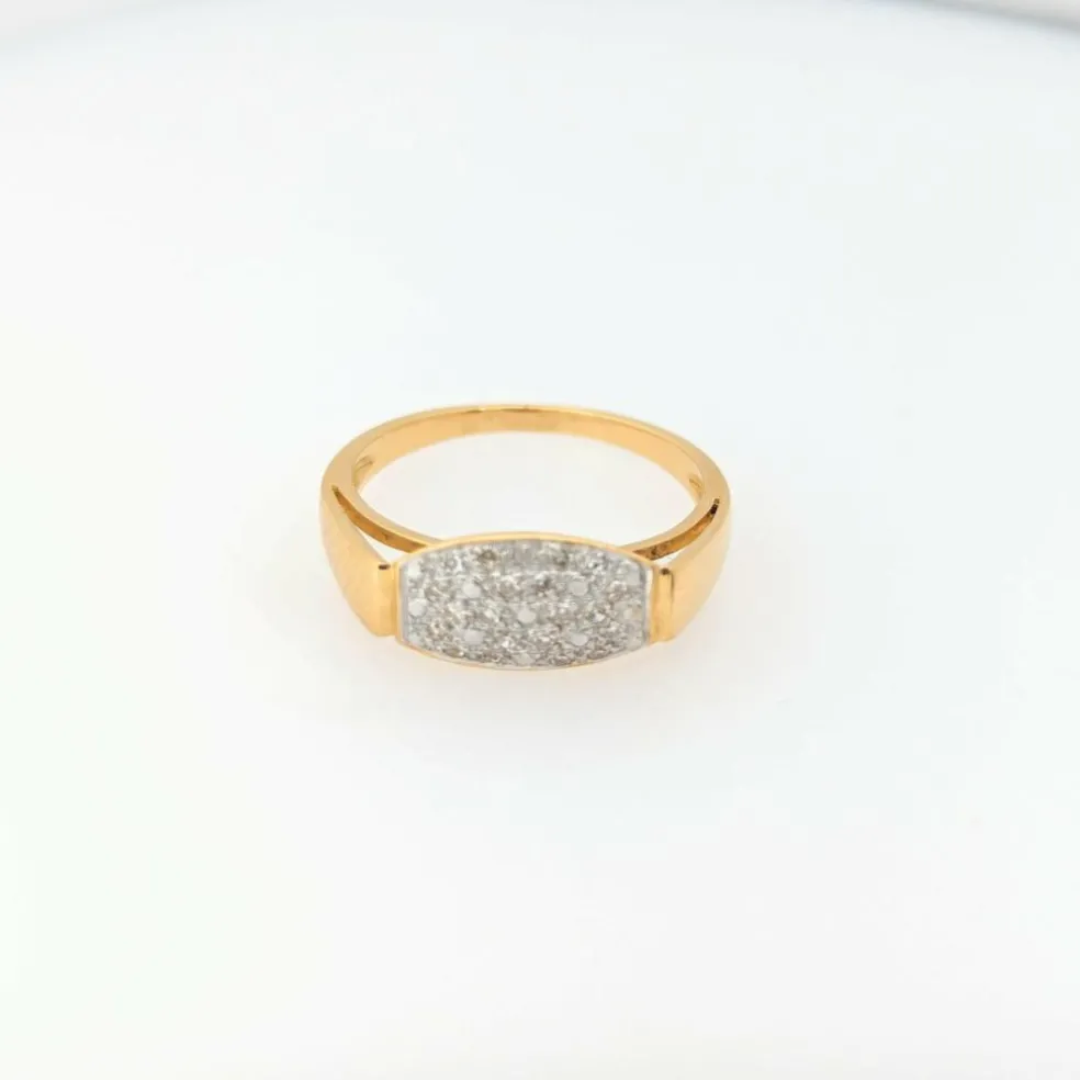 Bague en or jaune 21 diamants