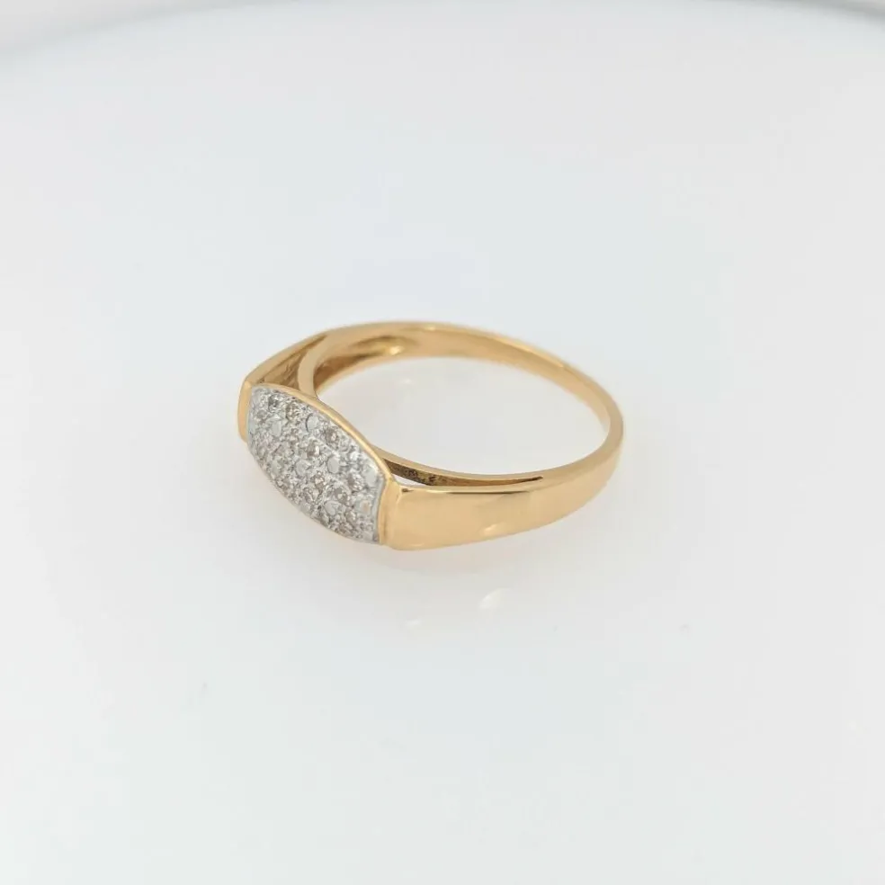 Bague en or jaune 21 diamants