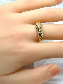Bague en Or jaune & diamants
