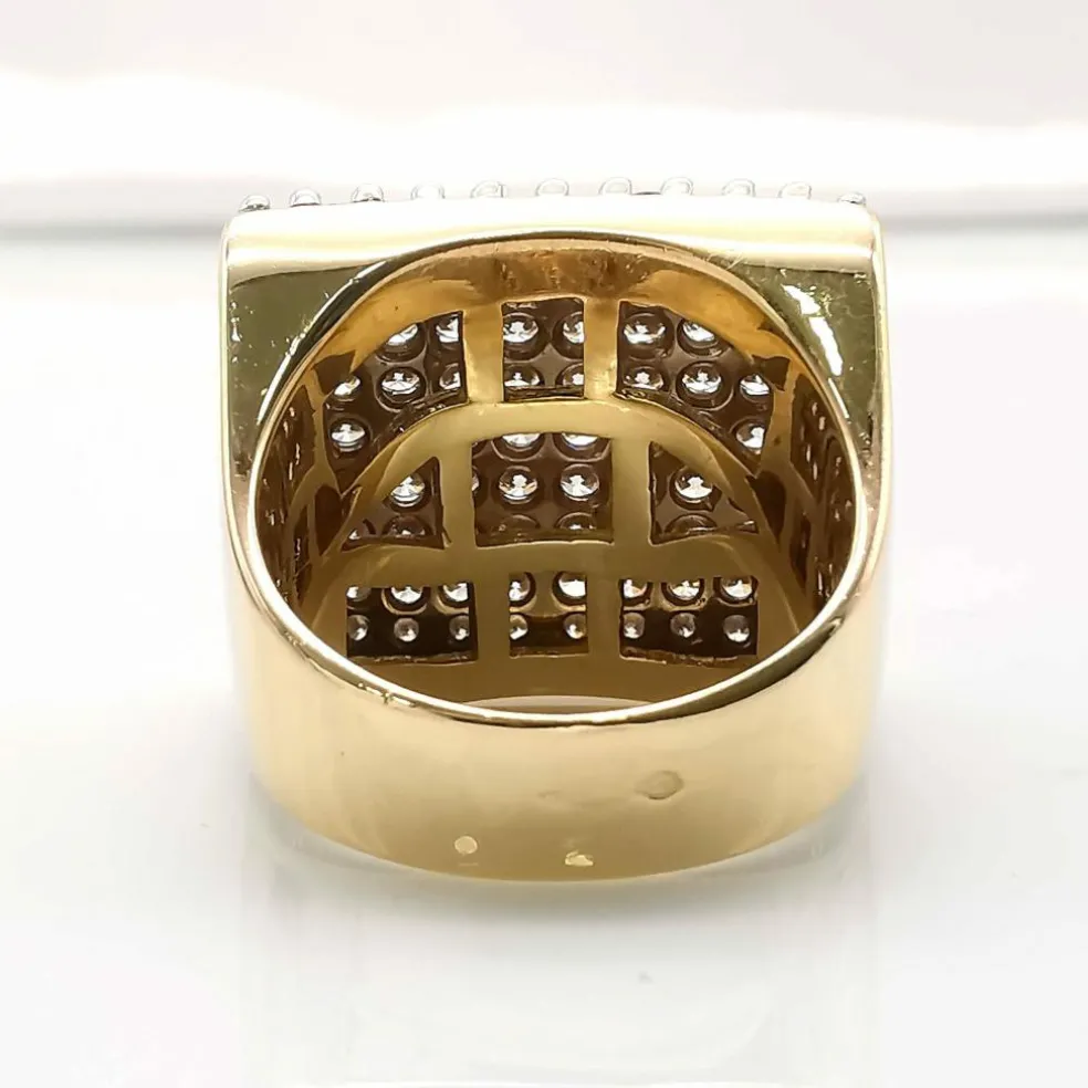 Bague en or jaune & diamants