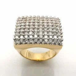 Bague en or jaune & diamants
