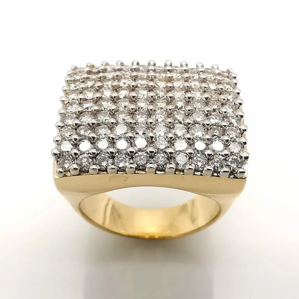 Bague en or jaune & diamants