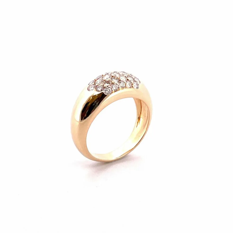 Bague en Or jaune & diamants