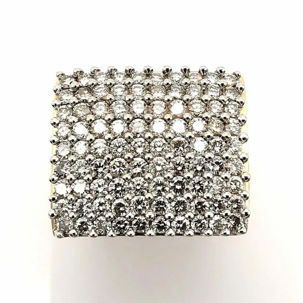 Bague en or jaune & diamants
