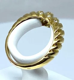 Bague en Or jaune & diamants