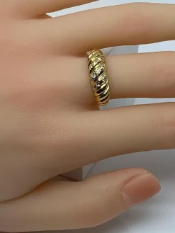Bague en Or jaune & diamants