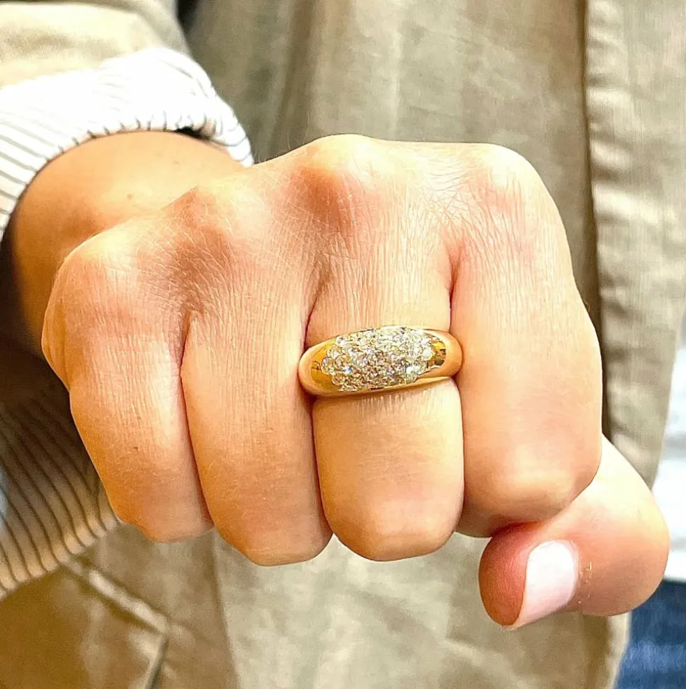 Bague en Or jaune & diamants