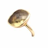 Bague en or jaune 750 mil et Citrine