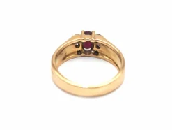 Bague en or jaune 750 mil et rubis