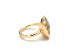 Bague en or jaune 750 mil et Citrine
