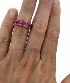 Bague en Or jaune & rubis