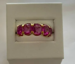 Bague en Or jaune & rubis