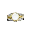 Bague en or jaune avec corail