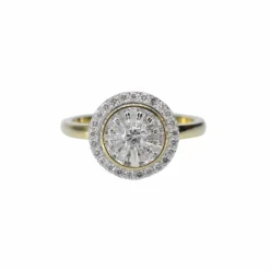 Bague en or jaune avec diamant