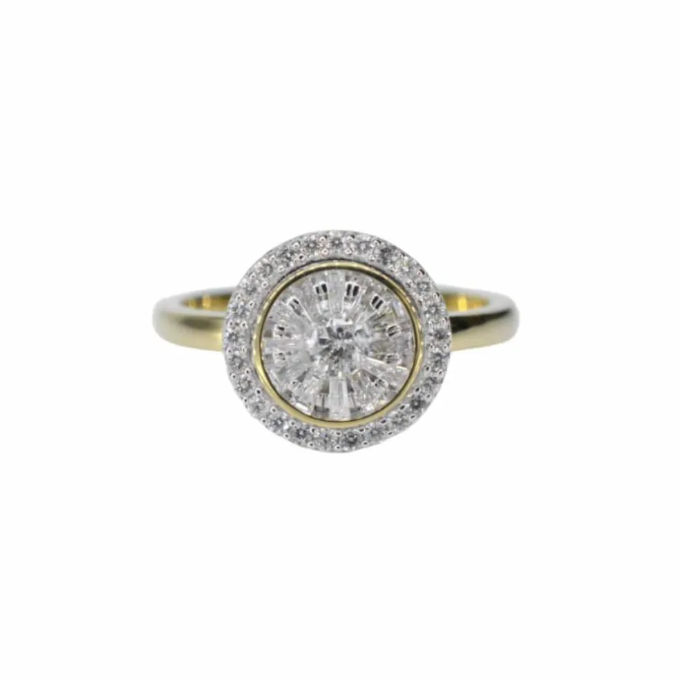 Bague en or jaune avec diamant