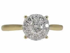Bague en or jaune avec diamant