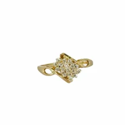 Bague en or jaune avec diamants