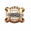 Bague en or jaune avec diamants