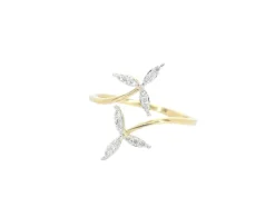 Bague en or jaune avec diamants