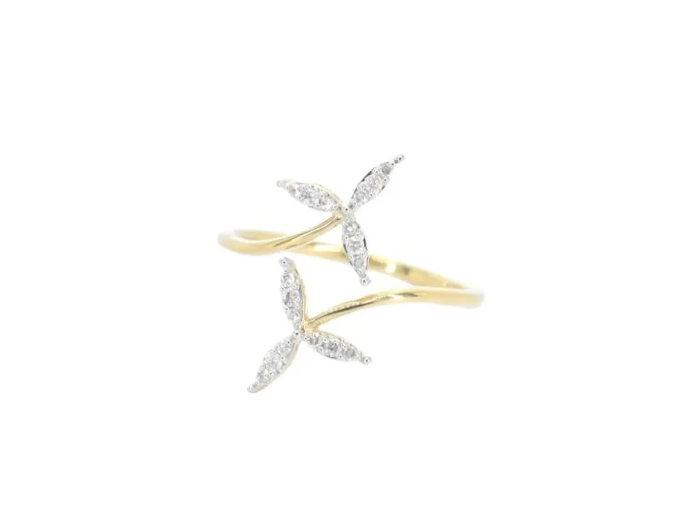 Bague en or jaune avec diamants
