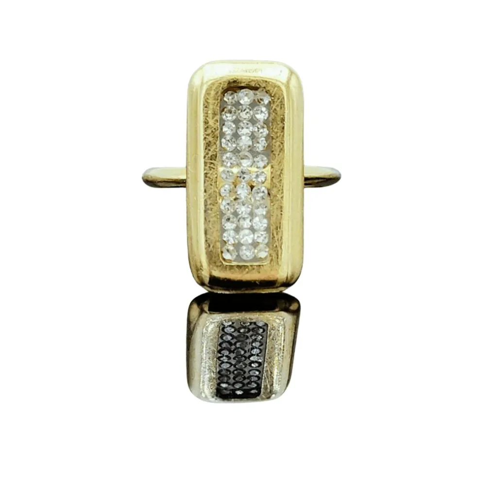 Bague en or jaune avec diamants en inclusion